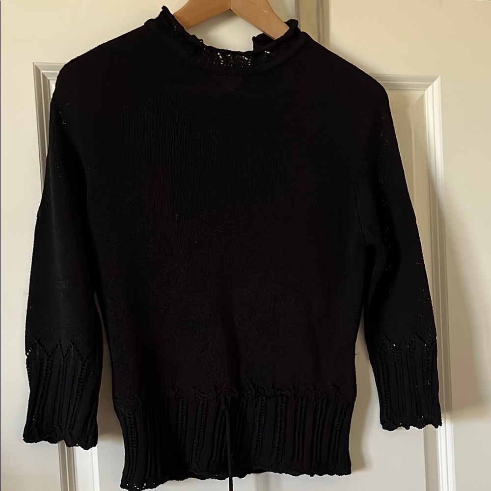 Studio M Classic Black Knit Top